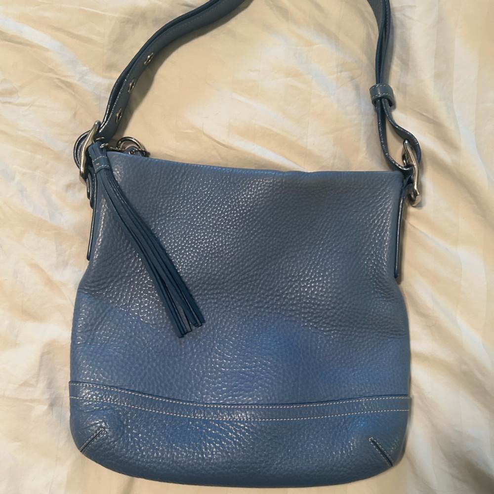 Coach Blue Leather Shoulder Bag
